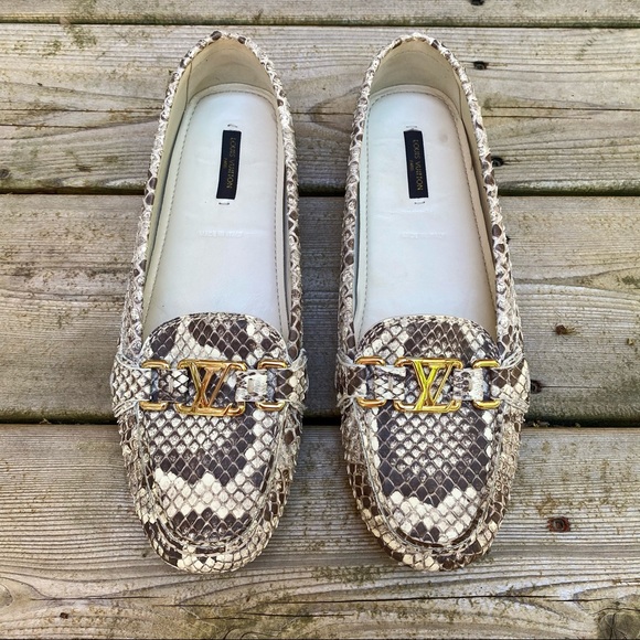 Louis Vuitton “Python” Logo Women’s Loafers - Picture 2 of 6